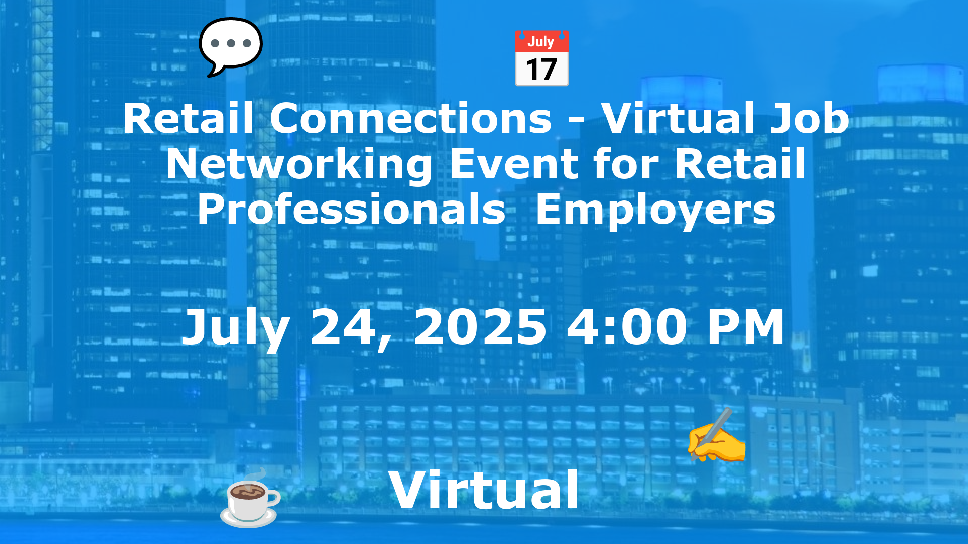 Retail Connections - Virtual Job  Networking Event for Retail Professionals  Employers event image